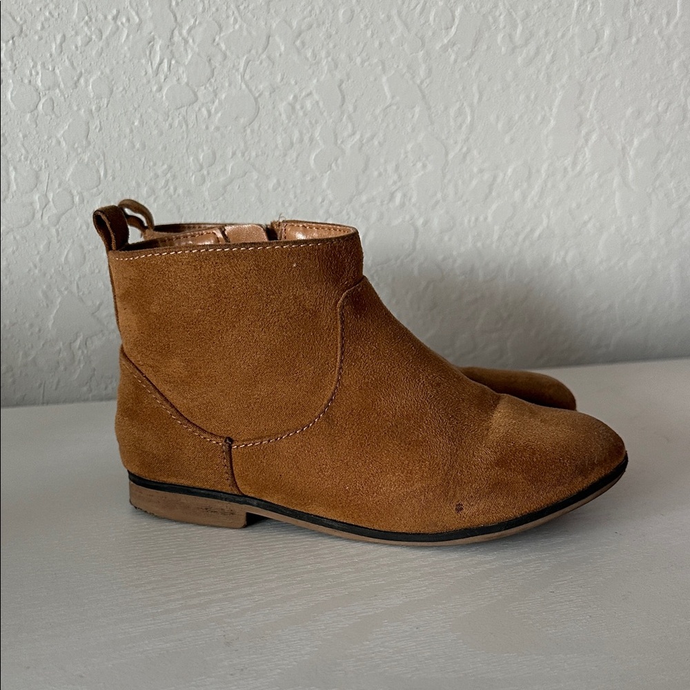 Cat & Jack Toddler Girl Tan Suede Boots - Size 11 - Picture 5 of 8